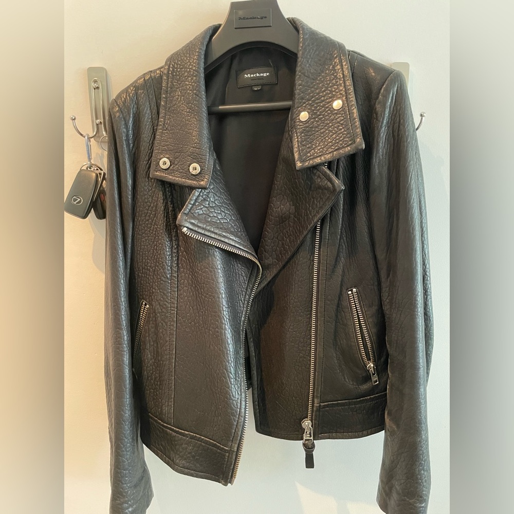 Mackage pebbled leather jacket